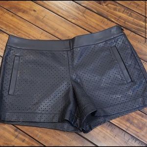 Club Monaco faux leather shorts